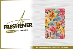 Colorful Lily Floral Pattern with Yellow air freshener Product Image 1