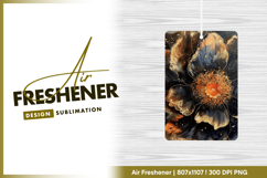 Abstract black and gold floral art Air Freshener Product Image 1