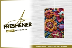 Close up of colorful embroidered flowers air freshener Product Image 1