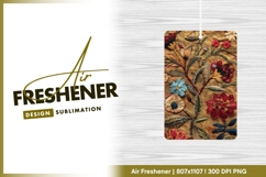 Embroidered Floral Pattern with Red Blue air freshener Product Image 1