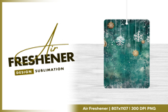 Turquoise christmas texture with baubles Air Freshener Product Image 1