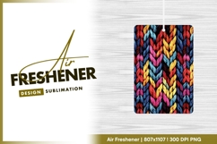 Colorful Braided Texture Pattern in Red air freshener Product Image 1