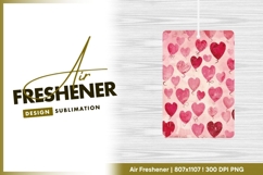 Pink and Red Heart Balloons Illustration air freshener Product Image 1