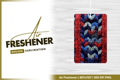 Knitted Chevron Pattern in Red Blue Purple air freshener Product Image 1