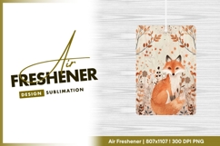 Illustration of an Orange Fox in a Floral air freshener Product Image 1