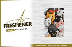 Colorful Paper Cutout Cats with Various air freshener Product Image 1