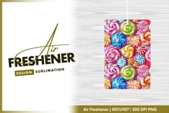 Colorful Swirl Lollipops Pattern on Pink air freshener Product Image 1