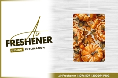 Autumnal Illustration of Pumpkins Leaves air freshener Product Image 1