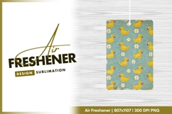 Yellow Duck and White Flower Pattern on air freshener Product Image 1