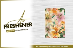 Floral Pattern of Lilies in Pink Yellow and air freshener Product Image 1
