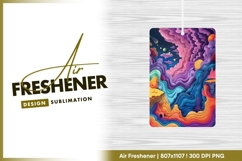 Colorful layered landscape illustration air freshener Product Image 1