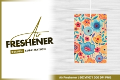 Colorful Floral Pattern with Blue Orange air freshener Product Image 1