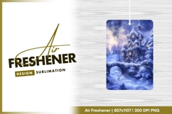 Winter Castle Illustration Snowy Bridge and air freshener Product Image 1