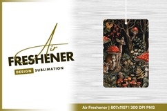 Embroidered Forest Scene with Deer Mushrooms air freshener Product Image 1