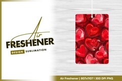 Red Hearts Pattern Illustration with Glossy air freshener Product Image 1