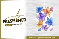 Watercolor Floral Pattern with Blue Purple air freshener Product Image 1