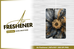 Abstract flower gray and gold air freshener png Product Image 1