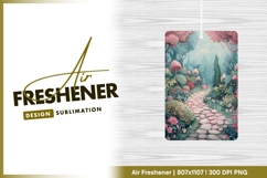 Whimsical Colorful Houses and Flowers on air freshener Product Image 1