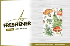 Watercolor Mushrooms and Ferns Pattern air freshener Product Image 1