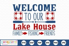 Welcome to our Lake House | Lake Sign SVG Product Image 2