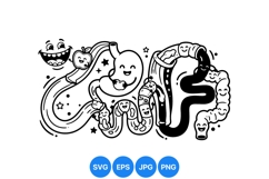 Happy Digestive Tract Cartoon Vector Illustration Product Image 1