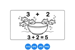 Hand Drawn Fish Addition Math Teaching Design Product Image 1