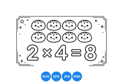 Playful Cute Math Multiplication Clipart Design Product Image 1