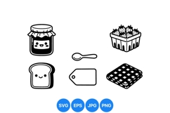 Hand Drawn Picnic Food Vector Illustration Product Image 1