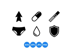 Minimal Health And Wellness Symbol Graphics Product Image 1