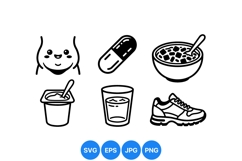 Minimal Health And Fitness Vector Icon Product Image 1