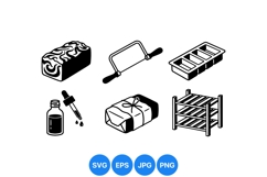 Hand Drawn Soap Making Tools Illustration Kit Product Image 1