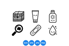 Outline Vector Skin Care Icon For Health Product Image 1