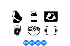 Pregnancy Health Icons For Wellness Projects Product Image 1