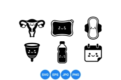 Cute Feminine Health Icon For Awareness Product Image 1