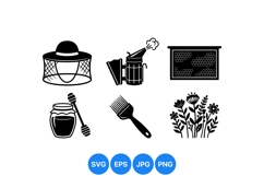 Beekeeper Tools Clipart For Honey Harvest Designs Product Image 1