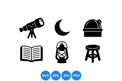 Cute Astronomy Icon Clipart For Education Projects Product Image 1