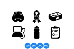 Medical Healthcare Funny Icons Clipart Design Product Image 1