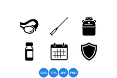 Medical Injection Icons for Healthcare Design Product Image 1