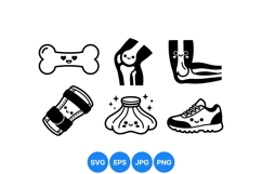 Hand Drawn Kawaii Joint Care Icon Product Image 1