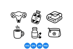 Small Cute Wellness Icon Vector Graphics Product Image 1