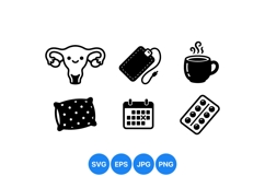 Feminine Health Icon Clipart For Wellness Designs Product Image 1
