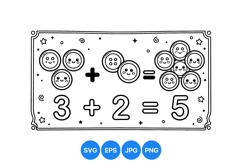 Cute Button Math Illustrations for Kids Learning Product Image 1