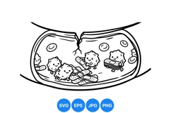 Cute Cell Repair Illustration Vector Design Product Image 1