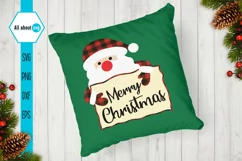 Merry Christmas Svg, Santa Claus Buffalo Plaid Svg Product Image 4