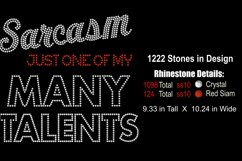 Sarcasm Rhinestone SVG Template Product Image 2