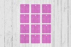 2 inch round square hoop Earrings card template svg png ai f Product Image 1