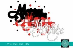 Plaid Merry Christmas SVG | Buffalo Plaid Christmas Cut File Product Image 2