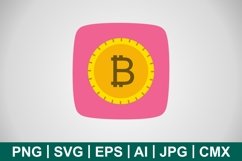 Vector Bitcoin Icon Product Image 1