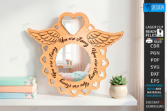 Affirmation Mirror Frame Laser Cut | Motivational Wall Frame Product Image 1