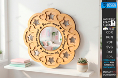 Affirmation Mirror Frame Laser Cut | Motivational Wall Frame Product Image 1